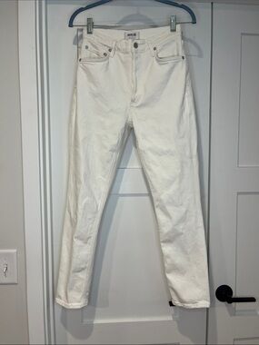 Agolde Nico slim straight off white jeans 26 with stretch